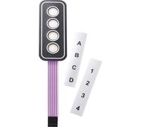 Clavier à membrane APEM AC3533 autocollant, avec bande de repérage matrice 1 x 4 1 pc(s)