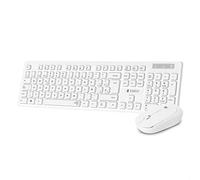 Clavier à Souris Combo Business Slim Silencieux sans Fil Blanc