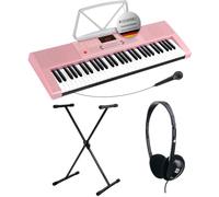 Clavier À Touches Lumineuses McGrey LK-6120-MIC Avec Micro - Set, 255 sons | Clavier pour débutants avec 61 touches lumineuses, 255 rythmes, 61 sons de percussion, 50 morceaux démo, Sustain/ Vibrato