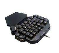 Clavier à Une Main avec Interrupteur Bleu, Clavier de Jeu à Lumière Noire RVB à 35 Touches avec 9 Couleurs de Rétroéclairage pour la Plupart des Ordinateurs