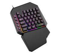 Clavier à une main: clavier de jeu mécanique d'une seule main, manette de jeu ergonomique | Clavier compact pour gaucher personnalisable, contrôleur de jeu mobile, clavier de jeu avancé p