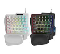 Clavier à une main - Combinaison de jeu mécanique, mobile | pour connexions filaires, sans fil, mobile, jeu optimisé, utilisation facile, joueur d'aventure FPS d'action, Peacekeeper