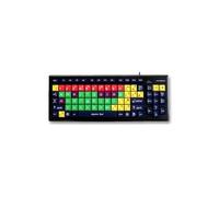 Clavier Accuratus KYB-MON2MIX-LCUH, Touches Multicolores, Minuscules