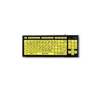 Clavier Accuratus KYB-MON2VIS-UCUH, Touches Jaunes, Majuscules