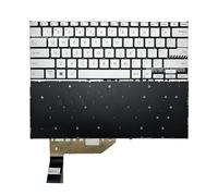 Clavier Américain, Compatible avec ASUS ，Vivobook ，Go 14 E1404 E1404G E1404GA E1404F E1404FA E1404FA-NK255W. sans Rétroéclairage.(Silver US no-Backlit)