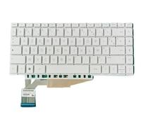 Clavier Anglais/Espagnol/Britannique/français, Compatible avec HP, Pavilion, Aero, 13-BE, 13-be0755ng, 13-be0034na, 13-be0227od, TPN-W152, 13-be0500la, Argent(French White Backlit)