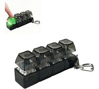 Clavier Anti Stress,7.5×2×3cm | Jouet De Décompression À 4touche De Clavier Anti Stress Lumineux, Gadget Anti-Stress pour Concentration, Réduction De L'Anxiété Et Utilisation Amusante À La Maiso
