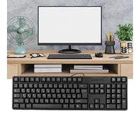 Clavier Arabe de Jeu Sustvita Gaming, Design Filaire avec 104 Touches, Hors-d'œuvre ABS pour Les Ordinateurs Portables et l'utilisation de Bureau, Noir