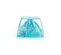 Clavier artisanal en résine translucide pour clavier mécanique MX Switches (bleu lumineux)