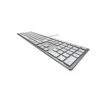 Clavier au design ultra plat avec touches spéciales - CHERRY KC 6000 SLIM FOR MAC - Blanc, argent