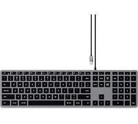 Clavier Avec Câble Slim W3 Rétroéclairé Avec Pavé Numérique, Qwerty Anglais, Clavier Lumineux Usb-C Pour Macbook Pro/Air, Ipad Pro/Air, Mac Mini, Imac Et Plus ¿ Gris, Disposition Us