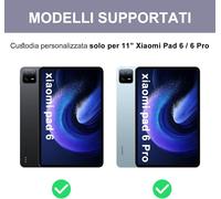 Clavier Avec Étui Pour Xiaomi Pad 6/6 Pro 11"", Étui Xiaomi Pad 6 Avec Clavier, Disposition Italienne Magnétique Clavier Cove Pour Xiaomi Pad 6/6 Pro 11 Pouces, Violet Lavande