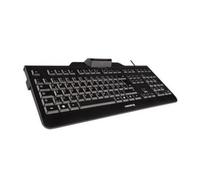 CHERRY Clavier de sécurité filaire KC 1000 SC lecteur de carte intégré, QWERTY espagnol, USB-A, noir