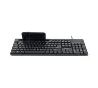 - Clavier - avec support de téléphone - USB - QWERTY - US - noir
