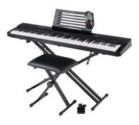 McGrey SK-88LT piano numèrique super kit - Synthetiseur d'entrée de gamme en optique piano de scène - 88 touches lumineuses - 146 sonorités - Pédale, support pour clavier, tabouret et écouteurs - Noir
