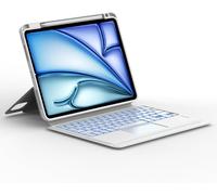 Clavier avec Trackpad pour iPad A16 11 EME Generation 2025/10 EME Generation 10.9"" 2022, Combo Touch AZERTY Français Clavier Détachable avec Pavé Tactile pour iPad A16 11 Pouces 2025, Blanc