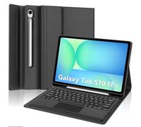 Clavier avec Trackpad pour Samsung Galaxy Tab S10 FE Plus 13.1" 2025, AZERTY Français Détachable avec Touchpad pour Samsung Tab S10 FE Plus 13.1 Pouces 2025 SM-X620/ X626B, Noir