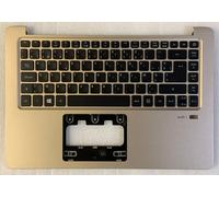 Clavier Azerty Belge Acer Aspire Swift SF314-51 6B.GKKN5.026 LV4P_A51BWL AEZ8VB01110 0KN1-092BE13 NSK-RDEBU NKI14170JA NK.I1417.0JA 714007C6KC01 TOPCASE Noir / Doré rétroéclairé