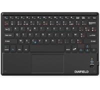 Clavier AZERTY Bluetooth avec Un Ecran Tactile, Ultra Mince, Pavé Tactile pour iPad, Galaxy Tab, iPhone, Huawei, Samsung, OnePlus et Autres Android Téléphones