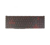 Clavier AZERTY de remplacement pour ordinateur portable Acer Aspire Nitro AN515-44 AN515-55 AN517-52 LG05P_N10BRL Rétroéclairage Rouge Noir Sans Cadre