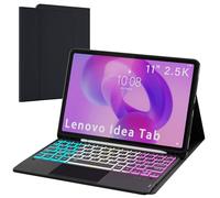 Clavier Azerty Français Pour Lenovo Idea Tab 11 Pouces 2025/Lenovo M11 2024 | Rétroéclairée 7 Couleurs, Pavé tactile, DéTachable, Magnétique, Porte-stylet, Housse de protection en TPU, Voyage, étudiant
