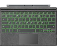 Clavier Azerty Layout, Accessoire Microsoft Surface Pro 7 Plus, Clavier Bluetooth Avec Rétro-Éclairage Sept Couleurs Pour Microsoft Surface Pro 7 Plus/Pro 7/Pro 6/Pro 4/Pro 3/Pro 2017, Gris[Z1061]