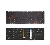 Clavier BE AZERTY, Compatible for Acer, Nitro 5 | AN517-54 AN517-41 AN515-45 prédateur Helios 300 PH315-54 LG05P_N16B3L PT-BR ITA rétro-éclairé rvb(RU Red Word Light)