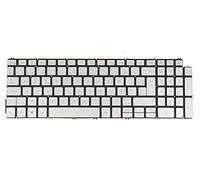 Clavier belge BE AZERTY pour Dell Inspiron 7590 2 en 1, 7591 2 en 1, Vostro 7590, Latitude 3510 0KJ08G rétroéclairé argent sans cadre