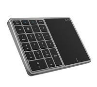 Clavier Bluetooth avec Sans Fil et Pavé Numérique, Prise en Charge du Port C Double Mode BT et 2,4 G, Angle Ergonomique de 7,5 Degrés, pour Système D'exploitation, Android, Win, OS X(Gris)