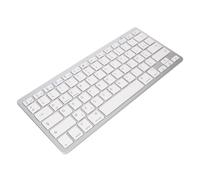 Avizar Clavier Bluetooth AZERTY – 7 raccourcis multimédia – Autonomie 30j – Argent
