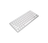 Avizar Clavier Bluetooth AZERTY – 7 raccourcis multimédia – Autonomie 30j – Argent