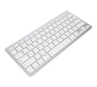 Avizar Clavier Bluetooth AZERTY – 7 raccourcis multimédia – Autonomie 30j – Argent