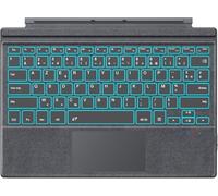 Clavier Bluetooth AZERTY pour Microsoft Surface Pro 7 Plus 7 6 5 4 3 avec Grand pavé Tactile, rétroéclairage LED 7 Couleurs, mécanisme à Ciseaux