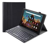 Clavier Bluetooth FOXDOCK pour Amazon Fire HD 10 avec étui fin amovible en cuir PU-Noir G