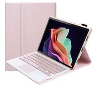 Clavier Bluetooth pour Huawei MatePad 11 (2023) détachable et ultra-fin touches carrées avec fonction tactile-Rose