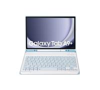 Clavier Bluetooth FOXDOCK pour Samsung Galaxy Tab ?9 Plus support amovible couleur bonbon, étui à rabat en cuir avec emplacement pour stylo-Bleu