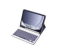 Clavier Bluetooth FOXDOCK pour Samsung Galaxy Tab ?9 Plus support amovible couleur bonbon, étui à rabat en cuir avec emplacement pour stylo-Violet