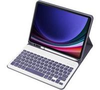 Clavier Bluetooth FOXDOCK pour Samsung Galaxy Tab S10 FE support amovible couleur bonbon, étui à rabat en cuir avec emplacement pour stylo-Violet