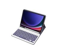 Clavier Bluetooth FOXDOCK pour Samsung Galaxy Tab S10 FE support amovible couleur bonbon, étui à rabat en cuir avec emplacement pour stylo-Violet
