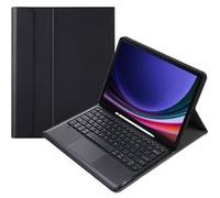 Clavier Bluetooth pour Samsung Galaxy Tab S10 Plus Ultra-Slim Folding Stand Flip Leather Cover with Touchpad and Stylus Slot-Noir