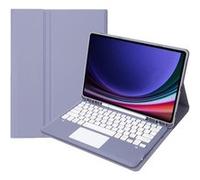 Clavier Bluetooth pour Samsung Galaxy Tab S10 Plus Ultra-Slim Folding Stand Flip Leather Cover with Touchpad and Stylus Slot-Violet