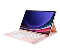 Clavier Bluetooth pour Samsung Galaxy Tab S10 Ultra Ultra-Slim Folding Stand Flip Leather Cover with Touchpad and Stylus Slot-Rose
