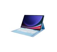 Clavier Bluetooth FOXDOCK pour Samsung Galaxy Tab S8 Ultra support amovible couleur bonbon, étui à rabat en cuir avec emplacement pour stylo-Bleu