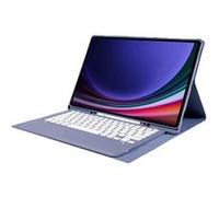 Clavier Bluetooth FOXDOCK pour Samsung Galaxy Tab S8 Ultra support amovible couleur bonbon, étui à rabat en cuir avec emplacement pour stylo-Violet Violet G