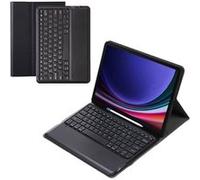 Clavier Bluetooth FOXDOCK pour Samsung Galaxy Tab S9 FE Plus support amovible couleur bonbon, étui à rabat en cuir avec emplacement pour stylo-Noir Noir G