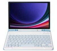 Clavier Bluetooth FOXDOCK pour Samsung Galaxy Tab S9 FE support amovible couleur bonbon, étui à rabat en cuir avec emplacement pour stylo-Bleu