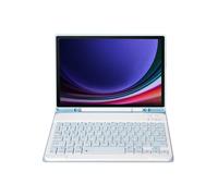 Clavier Bluetooth FOXDOCK pour Samsung Galaxy Tab S9 support amovible couleur bonbon, étui à rabat en cuir avec emplacement pour stylo-Bleu