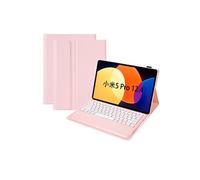 Clavier Bluetooth FOXDOCK pour Xiaomi Pad 5 Pro 12.4 pouces avec étui fin amovible en cuir PU-Rose