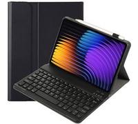 Clavier Bluetooth FOXDOCK pour Xiaomi Pad 7/7 Pro 11.2 pouces avec étui fin amovible en cuir PU-Noir Noir G