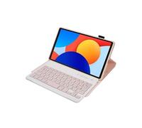 Clavier Bluetooth FOXDOCK pour Xiaomi Redmi Pad SE 8.7 pouces avec étui fin amovible en cuir PU-Rose